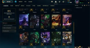 Conta LoL, Gold IV, Skin Lux Cosmo Negro