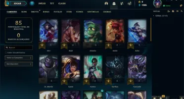 Conta LoL, Gold IV, Skin Lux Cosmo Negro