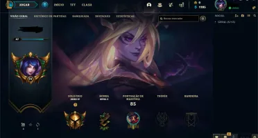 Conta LoL, Gold IV, Skin Lux Cosmo Negro