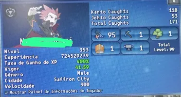 Vendo Conta in Poke Z Word com 2 Char's  ver Descrição