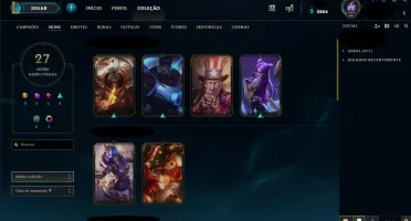 Conta TOP ( GOLD IV - III ) Muitas Skins, Emotes, Icones !