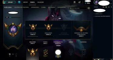 Conta TOP ( GOLD IV - III ) Muitas Skins, Emotes, Icones !