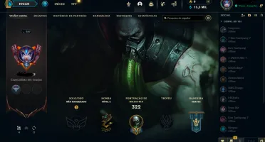 vendo conta lol 65 skins ultimo elo bronze
