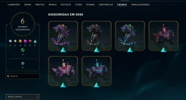 Diamante 1 com 45 Champs e 7 Skins