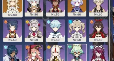 Conta AR50 Ganyu, Zhongli, Diluc, Qiqi, Keqing