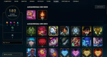 Conta LOL 2016 com todos os champs desbloquados 127 skins