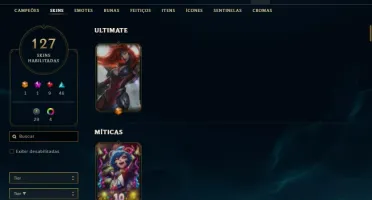 Conta LOL 2016 com todos os champs desbloquados 127 skins