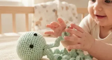 Polvo Newborn Verde Claro Amigurumi