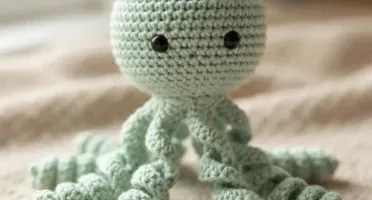 Polvo Newborn Verde Claro Amigurumi