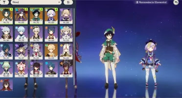 🔥 Xiao+Mona+Venti+Qiqi 🔥Com Harpa Celestial🔥 AR50