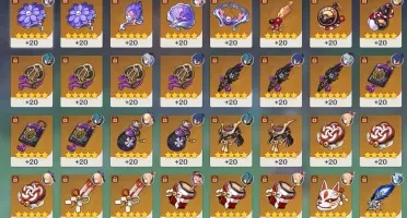 Conta Genshin AR58 Ganyu + Kazuha + Zhongli + 10 t5