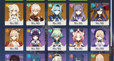 Conta Genshin AR58 Ganyu + Kazuha + Zhongli + 10 t5