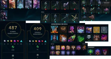 Conta Lol Full Champs/ 424 Skins(2 Ult, 13 Míticas) Lvl 831