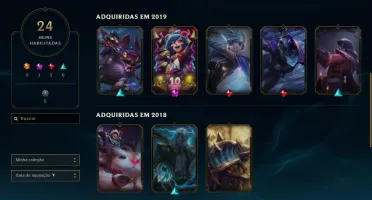Conta Platina IV, 65 champs, 24 skins + Valorant com 2 passe