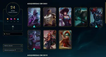 Conta Platina IV, 65 champs, 24 skins + Valorant com 2 passe