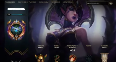 Conta lol, com todos os campeão, 204 skin.