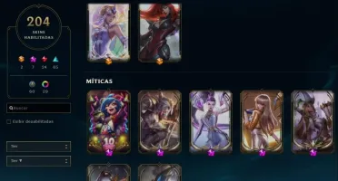 Conta lol, com todos os campeão, 204 skin.