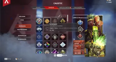 CONTA APEX LEGENDS COM HERANÇA CAUSTIC E 141 ITENS LENDÁRIOS
