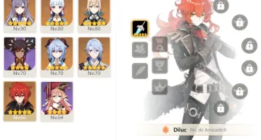 ✨CONTA GENSHIN AR55✨ ⭐8 LENDÁRIOS⭐+ 3 ARMAS 5 ⭐ e Keqing C1