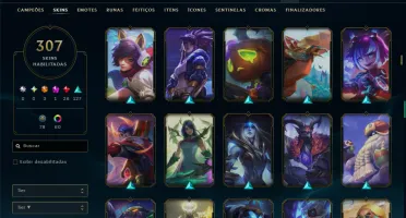 Unranked com TODOS os Champs e 307 Skins ( ADC / SUP )