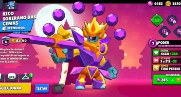 Conta Brawl Stars Com Muitas Skins, 5 Personagens Lendarios