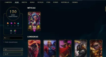 Conta com Ryze Triunfante, Twitch Medieval e WW Selvagem