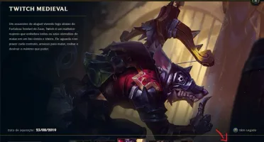 Conta com Ryze Triunfante, Twitch Medieval e WW Selvagem