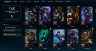 Conta com Ryze Triunfante, Twitch Medieval e WW Selvagem