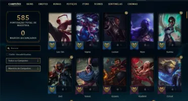 Conta com Ryze Triunfante, Twitch Medieval e WW Selvagem
