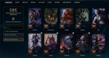 Conta com Ryze Triunfante, Twitch Medieval e WW Selvagem