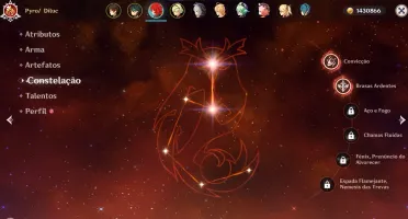 Zhongli, xiao C1 e diluc C2 + duas armas t5