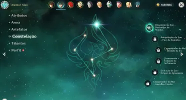 Zhongli, xiao C1 e diluc C2 + duas armas t5