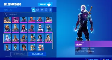 CONTA FORTNITE 39 SKINS + SALVE O MUNDO FUNDADOR + GALAXY