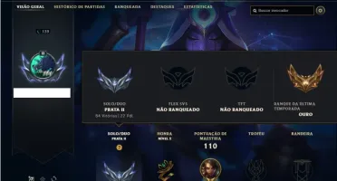 Conta prata 2 com 62 Champs e 38 Skins + 3 Vitoriosas