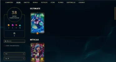 Conta prata 2 com 62 Champs e 38 Skins + 3 Vitoriosas