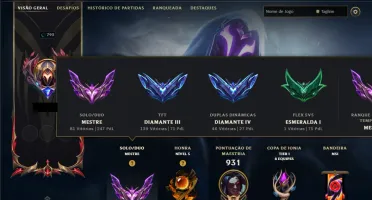 Conta de league of legends mestre