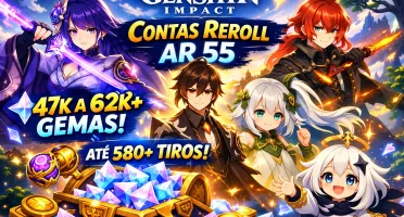 Ar 55+ Até (62K) 60.000+ Gemas (Primogems) | 550+ Tiros