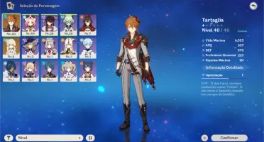 Genshin Impact - Conta AR20 + Childe + Diona + Chongyun