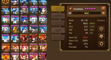 Conta Summoners War - Cadiz + Leah + Halphas