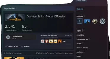 CONTA STEAM LEVEL 20GC COM 3K PONTOS