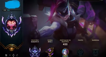 conta league of legends diamante 4, 184 skins