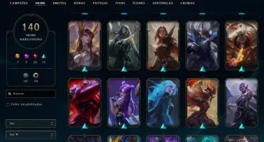 Conta LoL barata muitas skins 140 unranked