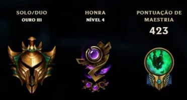 Conta LOL Gold 3 com 109 skins