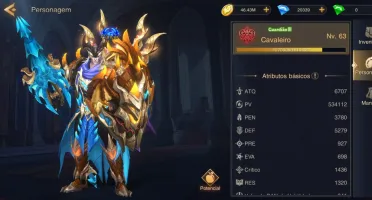 Conta do Dungeon Hunter 6 Mobile LEV 63