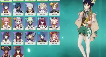 AR 45 - Venti, Zhongli, Ganyu, Yae Miko + Harpa Celestial