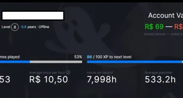 Conta Steam, 300 reais em itens de dota 2 e 200 em jogos