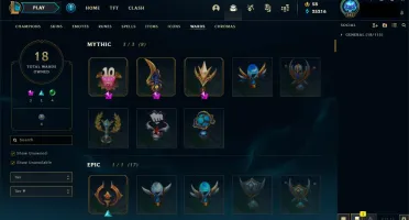 CONTA DIAMANTE LOL quase todos campeões 96 skins