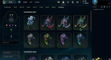 CONTA DIAMANTE LOL quase todos campeões 96 skins