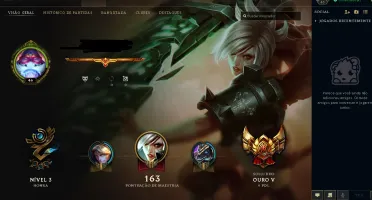 CONTA LEAGUE OF LEGENDS OURO 5 - MMR ALTO