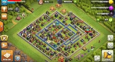 Clash of clans cv14 top,6 Construtores